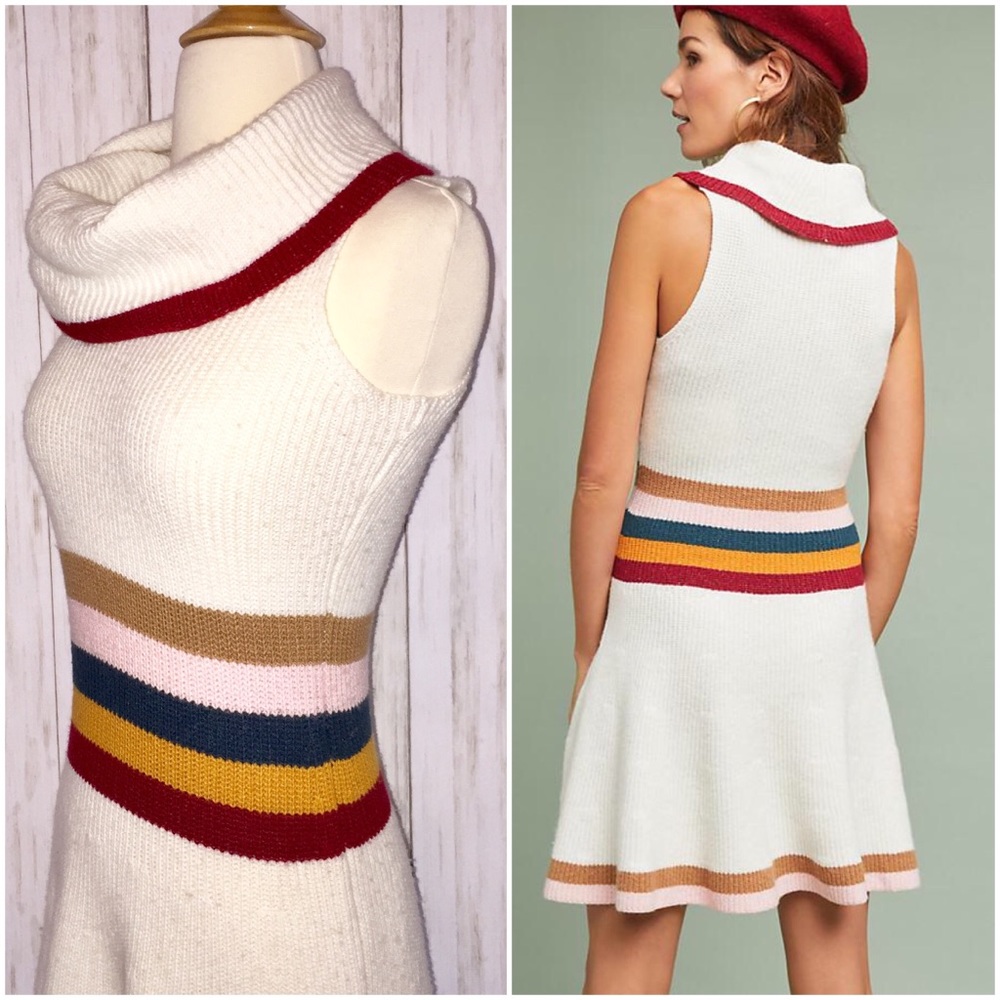 LAST ONE! Anthropologie Maeve Mod Sweater Dress - Picture 6 of 8